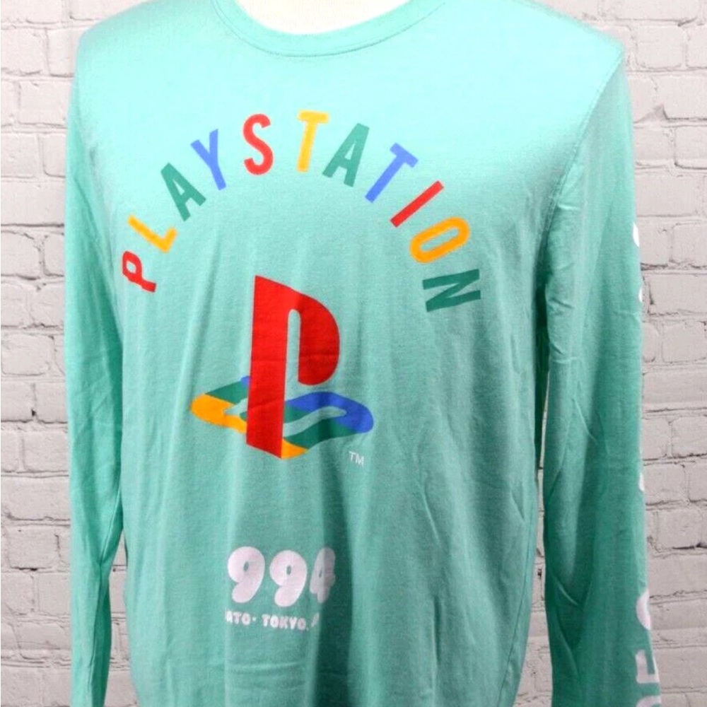 Sony PlayStation men’s Green Long Sleeve Shirt
